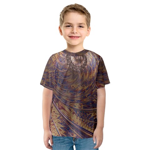 Swirl Fractal Fantasy Whirl Kids  Sport Mesh Tee by Pakrebo