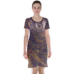 Swirl Fractal Fantasy Whirl Short Sleeve Nightdress