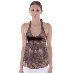 Swirl Fractal Fantasy Whirl Babydoll Tankini Top