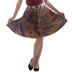 Swirl Fractal Fantasy Whirl A-line Skater Skirt