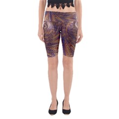 Swirl Fractal Fantasy Whirl Yoga Cropped Leggings