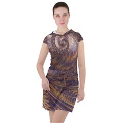 Swirl Fractal Fantasy Whirl Drawstring Hooded Dress