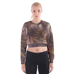 Swirl Fractal Fantasy Whirl Cropped Sweatshirt