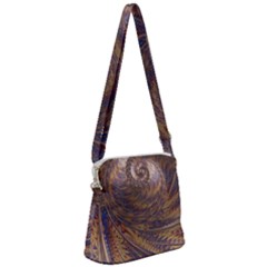 Swirl Fractal Fantasy Whirl Zipper Messenger Bag