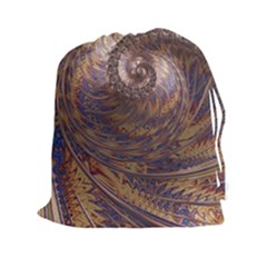 Swirl Fractal Fantasy Whirl Drawstring Pouch (XXL)