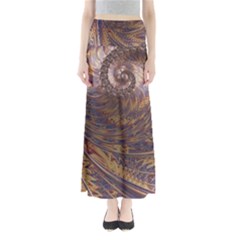 Swirl Fractal Fantasy Whirl Full Length Maxi Skirt by Pakrebo