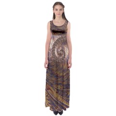 Swirl Fractal Fantasy Whirl Empire Waist Maxi Dress