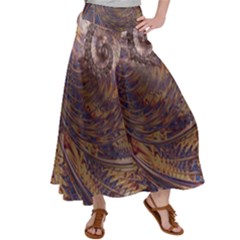 Swirl Fractal Fantasy Whirl Satin Palazzo Pants by Pakrebo