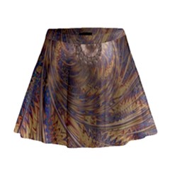 Swirl Fractal Fantasy Whirl Mini Flare Skirt