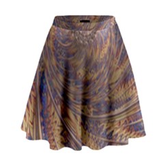 Swirl Fractal Fantasy Whirl High Waist Skirt