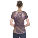 Swirl Fractal Fantasy Whirl Short Sleeve Front Detail Top View2