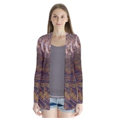 Swirl Fractal Fantasy Whirl Drape Collar Cardigan