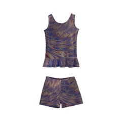 Swirl Fractal Fantasy Whirl Kids  Boyleg Swimsuit