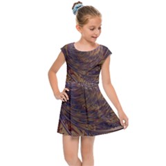 Swirl Fractal Fantasy Whirl Kids  Cap Sleeve Dress