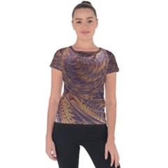 Swirl Fractal Fantasy Whirl Short Sleeve Sports Top 