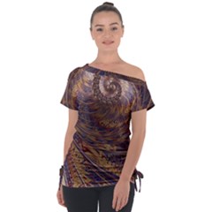 Swirl Fractal Fantasy Whirl Tie-Up Tee