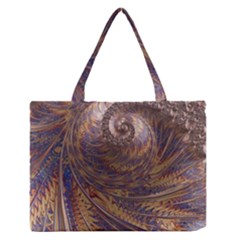 Swirl Fractal Fantasy Whirl Zipper Medium Tote Bag