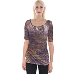 Swirl Fractal Fantasy Whirl Wide Neckline Tee