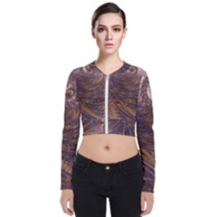 Swirl Fractal Fantasy Whirl Long Sleeve Zip Up Bomber Jacket by Pakrebo