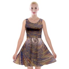 Swirl Fractal Fantasy Whirl Velvet Skater Dress