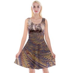 Swirl Fractal Fantasy Whirl Reversible Velvet Sleeveless Dress