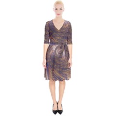 Swirl Fractal Fantasy Whirl Wrap Up Cocktail Dress