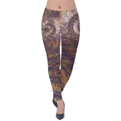 Swirl Fractal Fantasy Whirl Velvet Leggings