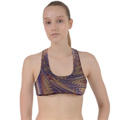 Swirl Fractal Fantasy Whirl Criss Cross Racerback Sports Bra