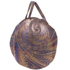 Swirl Fractal Fantasy Whirl Giant Round Zipper Tote