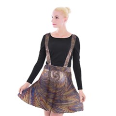 Swirl Fractal Fantasy Whirl Suspender Skater Skirt