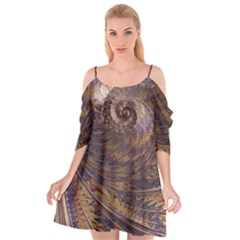 Swirl Fractal Fantasy Whirl Cutout Spaghetti Strap Chiffon Dress