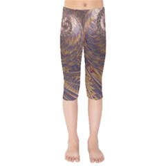 Swirl Fractal Fantasy Whirl Kids  Capri Leggings 