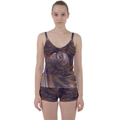 Swirl Fractal Fantasy Whirl Tie Front Two Piece Tankini