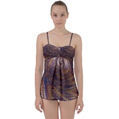 Swirl Fractal Fantasy Whirl Babydoll Tankini Set