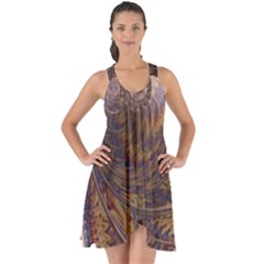 Swirl Fractal Fantasy Whirl Show Some Back Chiffon Dress