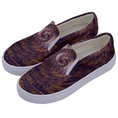 Swirl Fractal Fantasy Whirl Kids  Canvas Slip Ons