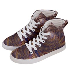 Swirl Fractal Fantasy Whirl Men s Hi-Top Skate Sneakers