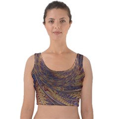 Swirl Fractal Fantasy Whirl Velvet Crop Top