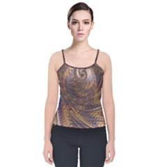 Swirl Fractal Fantasy Whirl Velvet Spaghetti Strap Top