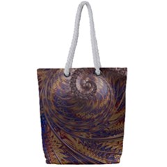 Swirl Fractal Fantasy Whirl Full Print Rope Handle Tote (Small)