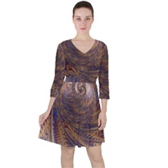 Swirl Fractal Fantasy Whirl Ruffle Dress