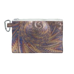 Swirl Fractal Fantasy Whirl Canvas Cosmetic Bag (Medium)