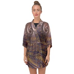 Swirl Fractal Fantasy Whirl Half Sleeve Chiffon Kimono