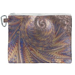 Swirl Fractal Fantasy Whirl Canvas Cosmetic Bag (XXL)