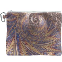 Swirl Fractal Fantasy Whirl Canvas Cosmetic Bag (XXXL)