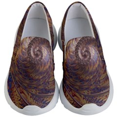 Swirl Fractal Fantasy Whirl Kids  Lightweight Slip Ons