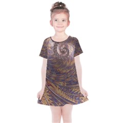 Swirl Fractal Fantasy Whirl Kids  Simple Cotton Dress