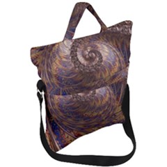 Swirl Fractal Fantasy Whirl Fold Over Handle Tote Bag