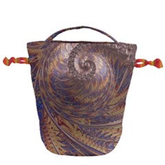 Swirl Fractal Fantasy Whirl Drawstring Bucket Bag