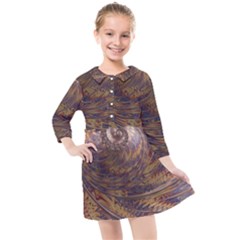 Swirl Fractal Fantasy Whirl Kids  Quarter Sleeve Shirt Dress